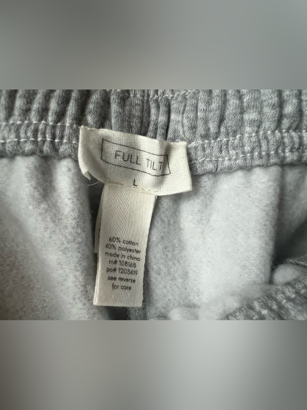 Full Tilt Girls size L Heather Gray Fleece-Lined Sweatshirt